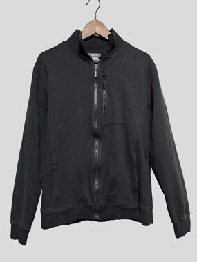 KENNETH COLE REACTION Black Full Zip Mock Neck Sweatshirt Jacket XL